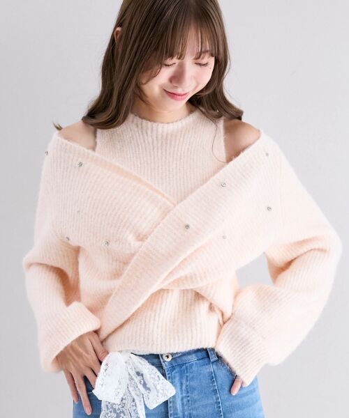 MAJESTIC LEGON / マジェスティックレゴン ニット・セーター | オープンショルダーカシュクールニット | 詳細11