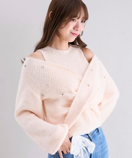 MAJESTIC LEGON / マジェスティックレゴン ニット・セーター | オープンショルダーカシュクールニット | 詳細12