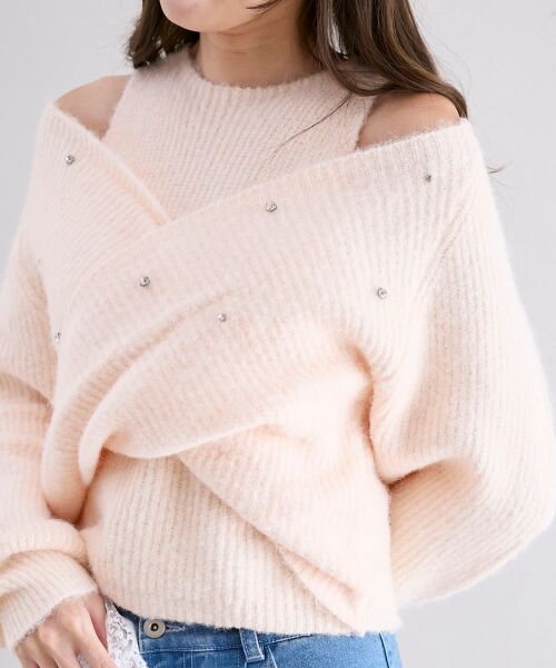 MAJESTIC LEGON / マジェスティックレゴン ニット・セーター | オープンショルダーカシュクールニット | 詳細14