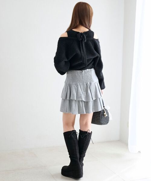 MAJESTIC LEGON / マジェスティックレゴン ニット・セーター | オープンショルダーカシュクールニット | 詳細17