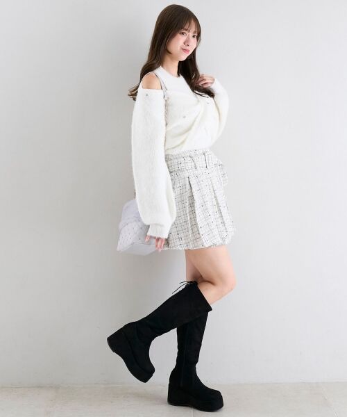 MAJESTIC LEGON / マジェスティックレゴン ニット・セーター | オープンショルダーカシュクールニット | 詳細2