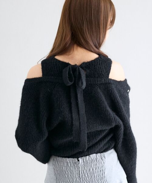 MAJESTIC LEGON / マジェスティックレゴン ニット・セーター | オープンショルダーカシュクールニット | 詳細20