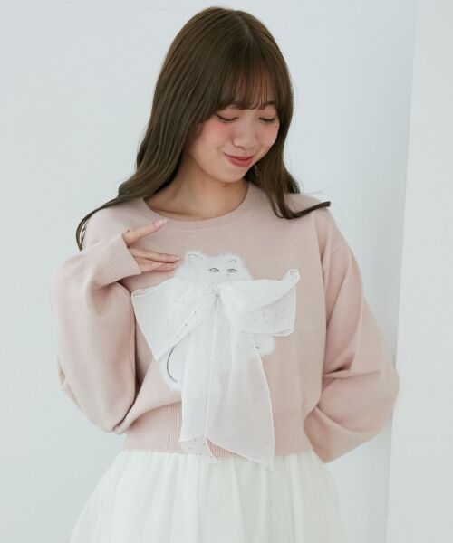 MAJESTIC LEGON / マジェスティックレゴン ニット・セーター | ふわふわLadycatリボンニット | 詳細15