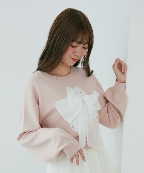 MAJESTIC LEGON / マジェスティックレゴン ニット・セーター | ふわふわLadycatリボンニット | 詳細16