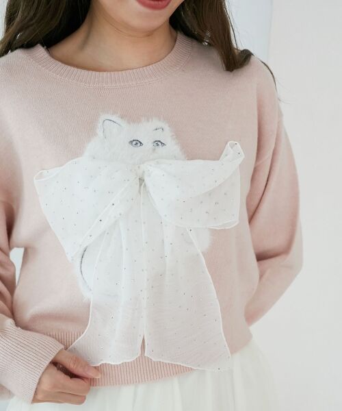MAJESTIC LEGON / マジェスティックレゴン ニット・セーター | ふわふわLadycatリボンニット | 詳細18