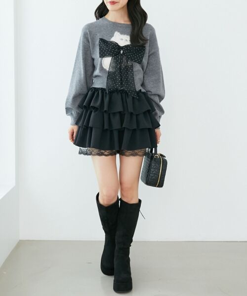 MAJESTIC LEGON / マジェスティックレゴン ニット・セーター | ふわふわLadycatリボンニット | 詳細21