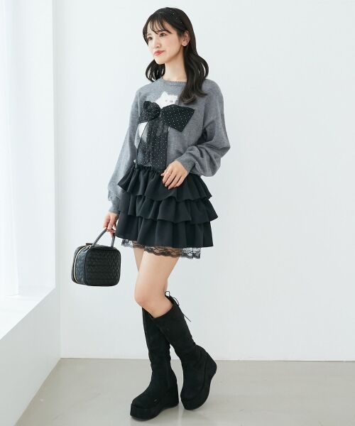 MAJESTIC LEGON / マジェスティックレゴン ニット・セーター | ふわふわLadycatリボンニット | 詳細22