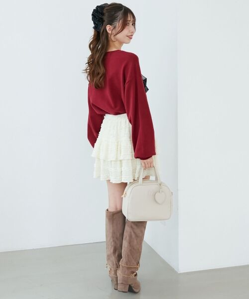 MAJESTIC LEGON / マジェスティックレゴン ニット・セーター | ふわふわLadycatリボンニット | 詳細5