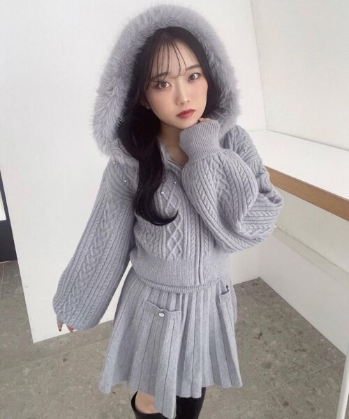 MAJESTIC LEGON / マジェスティックレゴン パーカー | キラキラフード付きニットパーカー | 詳細1