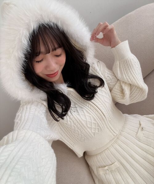 MAJESTIC LEGON / マジェスティックレゴン パーカー | キラキラフード付きニットパーカー | 詳細11