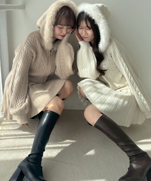 MAJESTIC LEGON / マジェスティックレゴン パーカー | キラキラフード付きニットパーカー | 詳細13