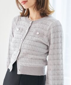 MAJESTIC LEGON / マジェスティックレゴン カーディガン・ボレロ | キラキラボタンツイードライクカーデ