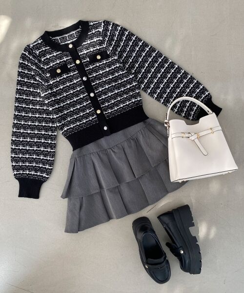 MAJESTIC LEGON / マジェスティックレゴン カーディガン・ボレロ | キラキラボタンツイードライクカーデ | 詳細10