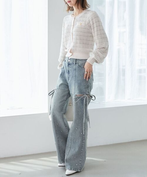 MAJESTIC LEGON / マジェスティックレゴン カーディガン・ボレロ | キラキラボタンツイードライクカーデ | 詳細12