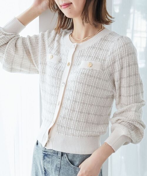 MAJESTIC LEGON / マジェスティックレゴン カーディガン・ボレロ | キラキラボタンツイードライクカーデ | 詳細15