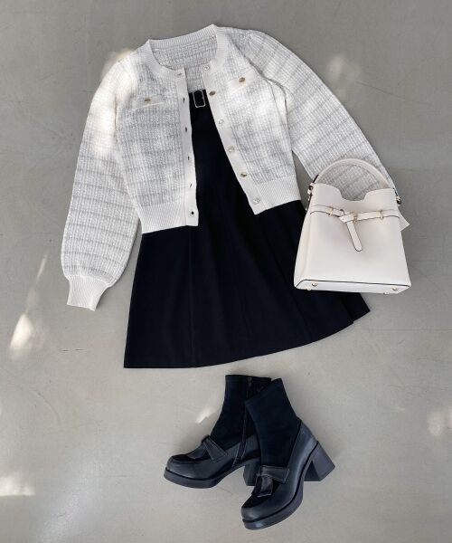 MAJESTIC LEGON / マジェスティックレゴン カーディガン・ボレロ | キラキラボタンツイードライクカーデ | 詳細18