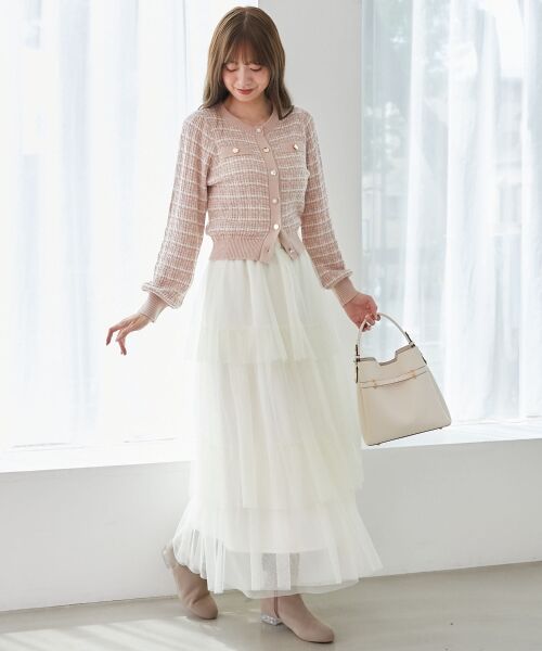 MAJESTIC LEGON / マジェスティックレゴン カーディガン・ボレロ | キラキラボタンツイードライクカーデ | 詳細20