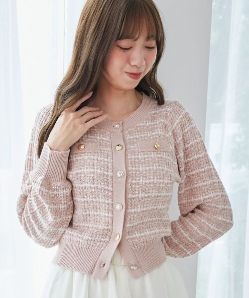 MAJESTIC LEGON / マジェスティックレゴン カーディガン・ボレロ | キラキラボタンツイードライクカーデ | 詳細22