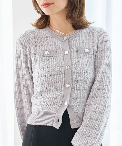 MAJESTIC LEGON / マジェスティックレゴン カーディガン・ボレロ | キラキラボタンツイードライクカーデ | 詳細30