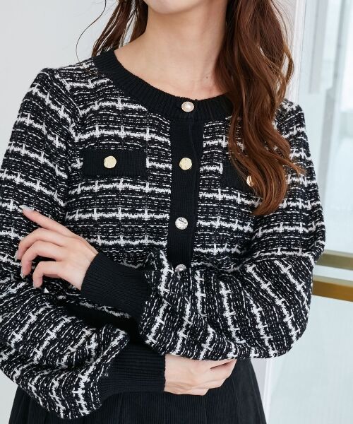 MAJESTIC LEGON / マジェスティックレゴン カーディガン・ボレロ | キラキラボタンツイードライクカーデ | 詳細9