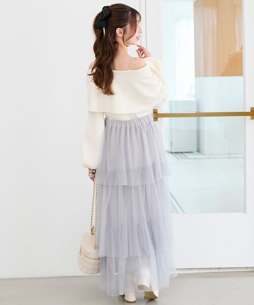 MAJESTIC LEGON / マジェスティックレゴン ニット・セーター | ビジューリボンオフショルニット | 詳細18