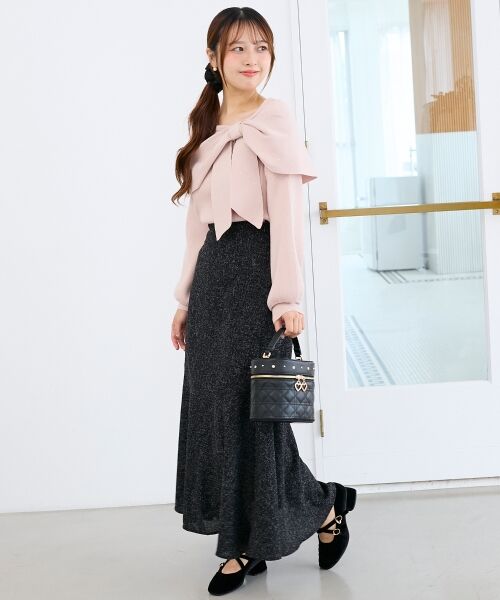 MAJESTIC LEGON / マジェスティックレゴン ニット・セーター | ビジューリボンオフショルニット | 詳細27