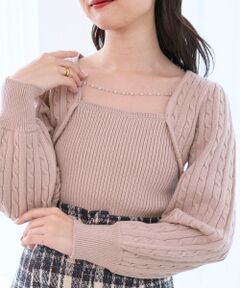 MAJESTIC LEGON / マジェスティックレゴン ニット・セーター | 2way華奢チェーンニット