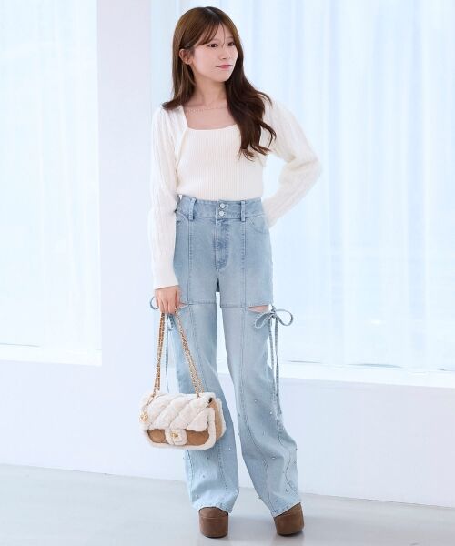 MAJESTIC LEGON / マジェスティックレゴン ニット・セーター | 2way華奢チェーンニット | 詳細1