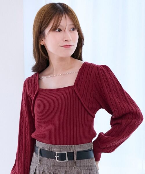 MAJESTIC LEGON / マジェスティックレゴン ニット・セーター | 2way華奢チェーンニット | 詳細19