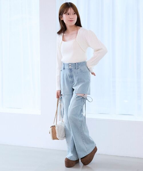 MAJESTIC LEGON / マジェスティックレゴン ニット・セーター | 2way華奢チェーンニット | 詳細2