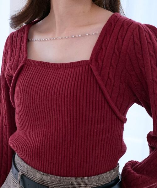 MAJESTIC LEGON / マジェスティックレゴン ニット・セーター | 2way華奢チェーンニット | 詳細21