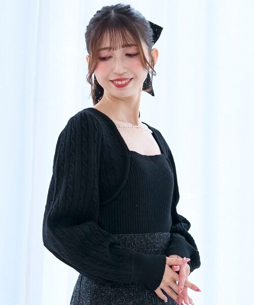 MAJESTIC LEGON / マジェスティックレゴン ニット・セーター | 2way華奢チェーンニット | 詳細26