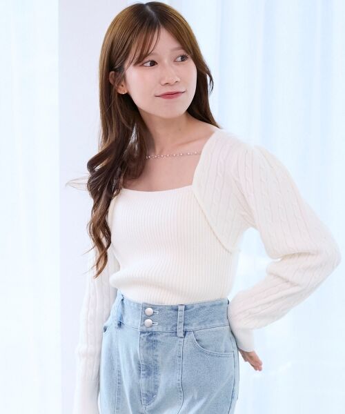 MAJESTIC LEGON / マジェスティックレゴン ニット・セーター | 2way華奢チェーンニット | 詳細5