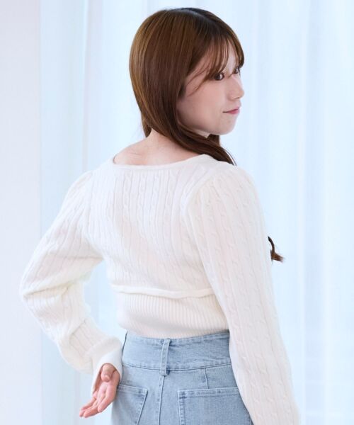 MAJESTIC LEGON / マジェスティックレゴン ニット・セーター | 2way華奢チェーンニット | 詳細6