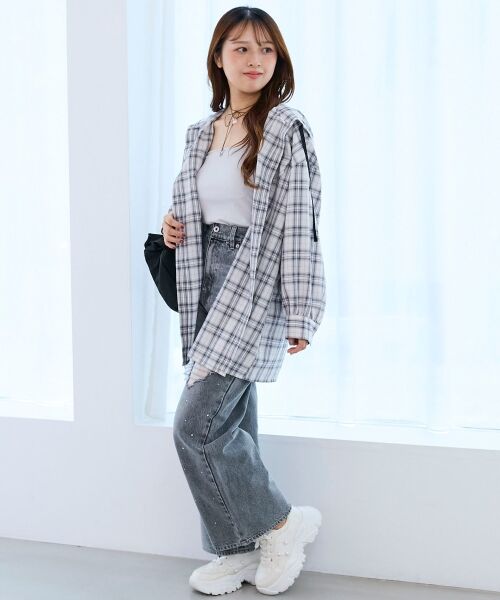 MAJESTIC LEGON / マジェスティックレゴン シャツ・ブラウス | フード付きルーズシャツ | 詳細2