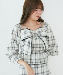 MAJESTIC LEGON / マジェスティックレゴン シャツ・ブラウス | チェーン付きリボン長袖ブラウス