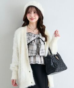 MAJESTIC LEGON / マジェスティックレゴン シャツ・ブラウス | チェーン付きリボン長袖ブラウス