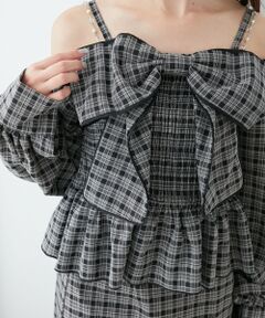 MAJESTIC LEGON / マジェスティックレゴン シャツ・ブラウス | チェーン付きリボン長袖ブラウス