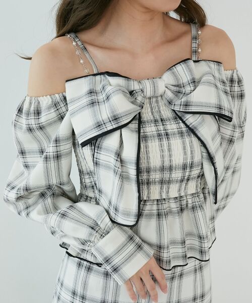 MAJESTIC LEGON / マジェスティックレゴン シャツ・ブラウス | チェーン付きリボン長袖ブラウス | 詳細11