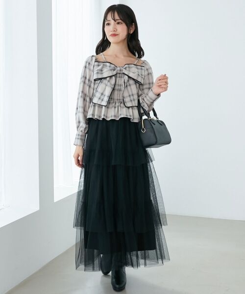 MAJESTIC LEGON / マジェスティックレゴン シャツ・ブラウス | チェーン付きリボン長袖ブラウス | 詳細13