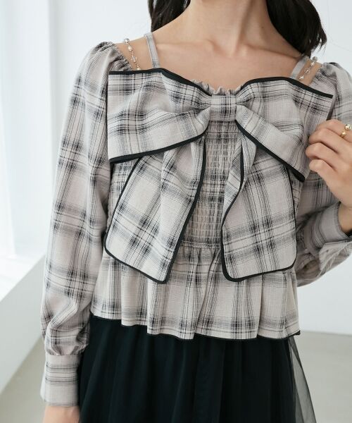 MAJESTIC LEGON / マジェスティックレゴン シャツ・ブラウス | チェーン付きリボン長袖ブラウス | 詳細19