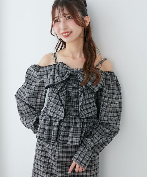 MAJESTIC LEGON / マジェスティックレゴン シャツ・ブラウス | チェーン付きリボン長袖ブラウス | 詳細24