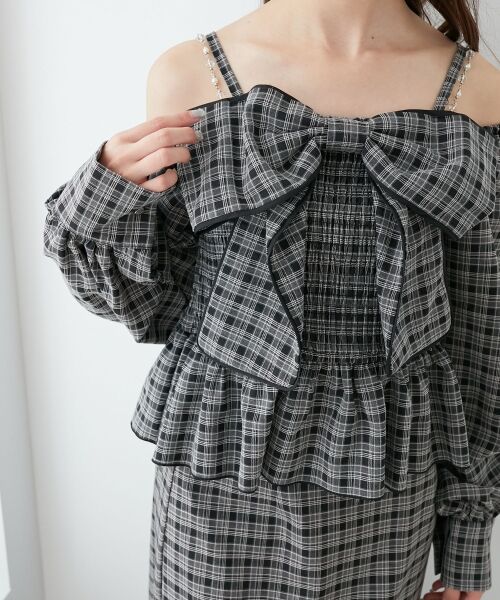 MAJESTIC LEGON / マジェスティックレゴン シャツ・ブラウス | チェーン付きリボン長袖ブラウス | 詳細27