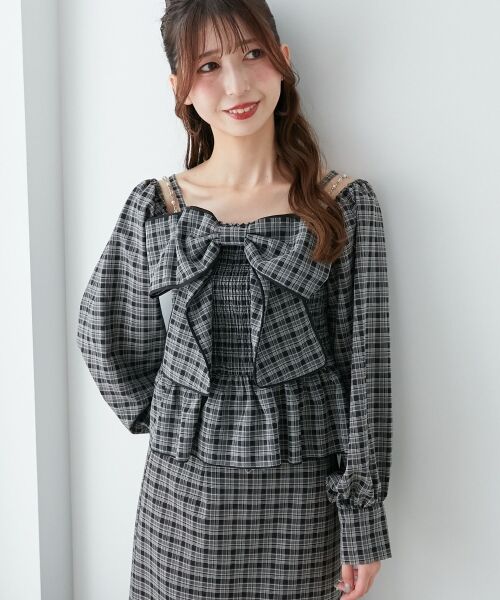 MAJESTIC LEGON / マジェスティックレゴン シャツ・ブラウス | チェーン付きリボン長袖ブラウス | 詳細28