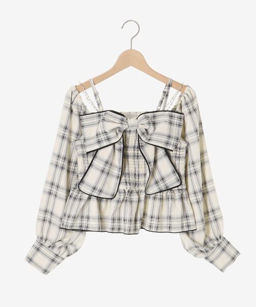 MAJESTIC LEGON / マジェスティックレゴン シャツ・ブラウス | チェーン付きリボン長袖ブラウス | 詳細30