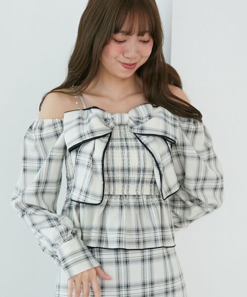 MAJESTIC LEGON / マジェスティックレゴン シャツ・ブラウス | チェーン付きリボン長袖ブラウス | 詳細8