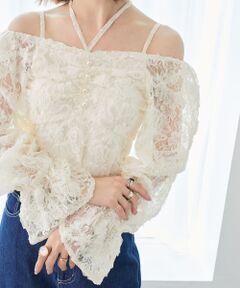 MAJESTIC LEGON / マジェスティックレゴン シャツ・ブラウス | 2wayフラワーレースブラウス