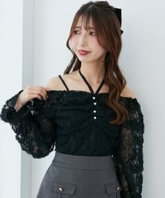 MAJESTIC LEGON / マジェスティックレゴン シャツ・ブラウス | 2wayフラワーレースブラウス