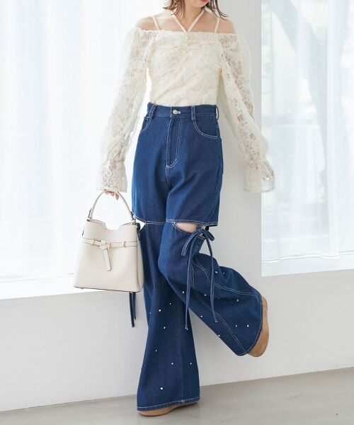 MAJESTIC LEGON / マジェスティックレゴン シャツ・ブラウス | 2wayフラワーレースブラウス | 詳細1