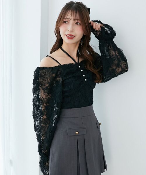 MAJESTIC LEGON / マジェスティックレゴン シャツ・ブラウス | 2wayフラワーレースブラウス | 詳細19